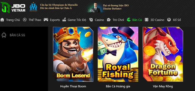 Thao tác truy cập vào tựa game bắn cá hoàng gia tại JBO